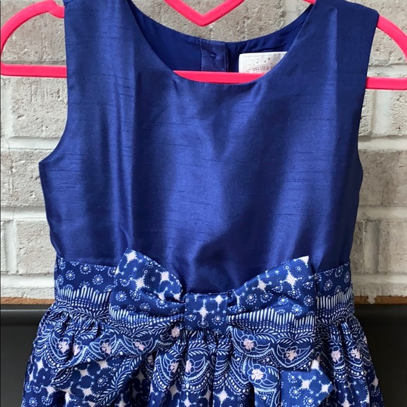 Gymboree Sapphire Silk DuPoni Dress Size 12 - Picture 3 of 7